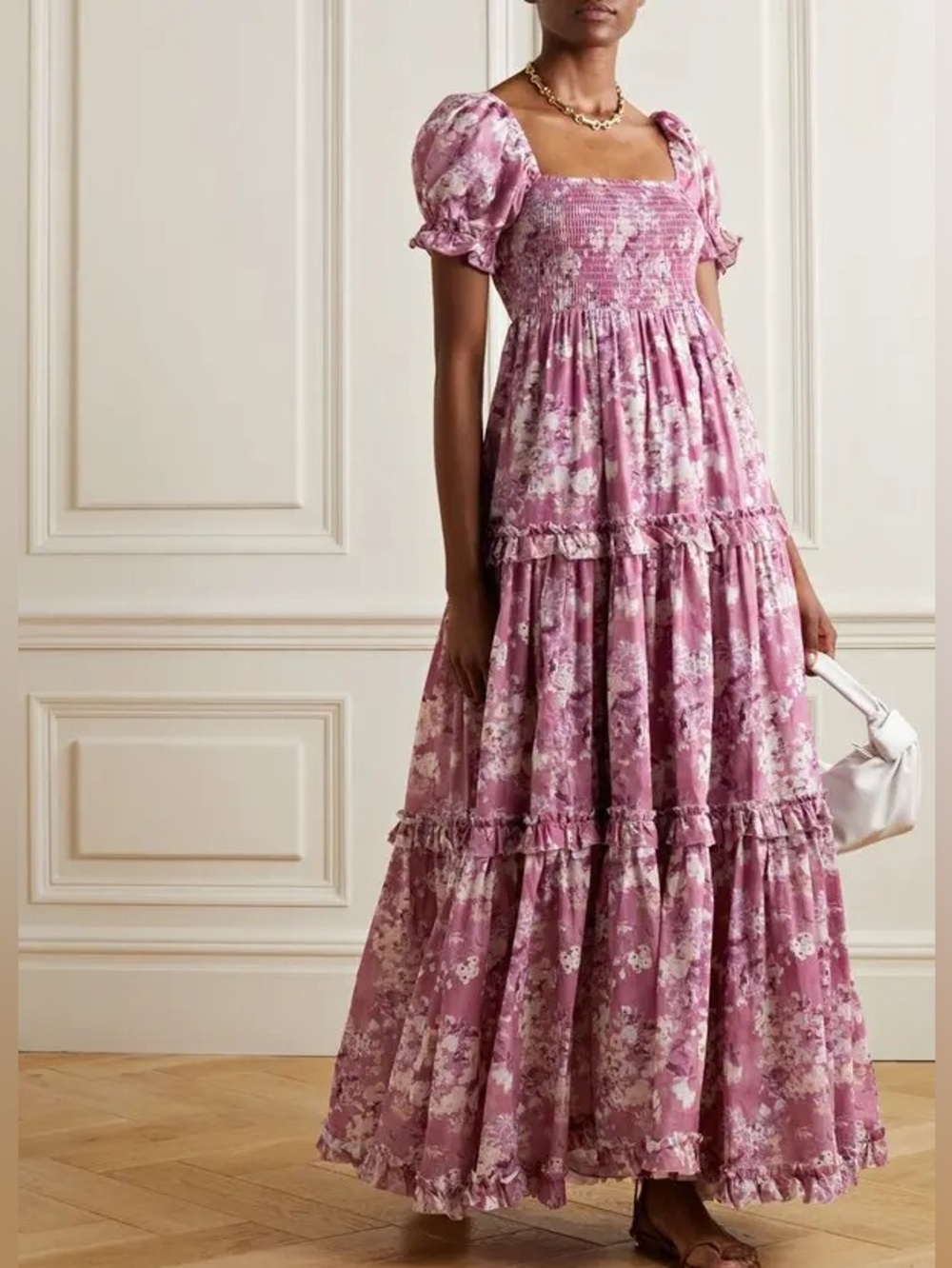 CAROLINE CONSTAS Zuri Floral Maxi Dress size Small
